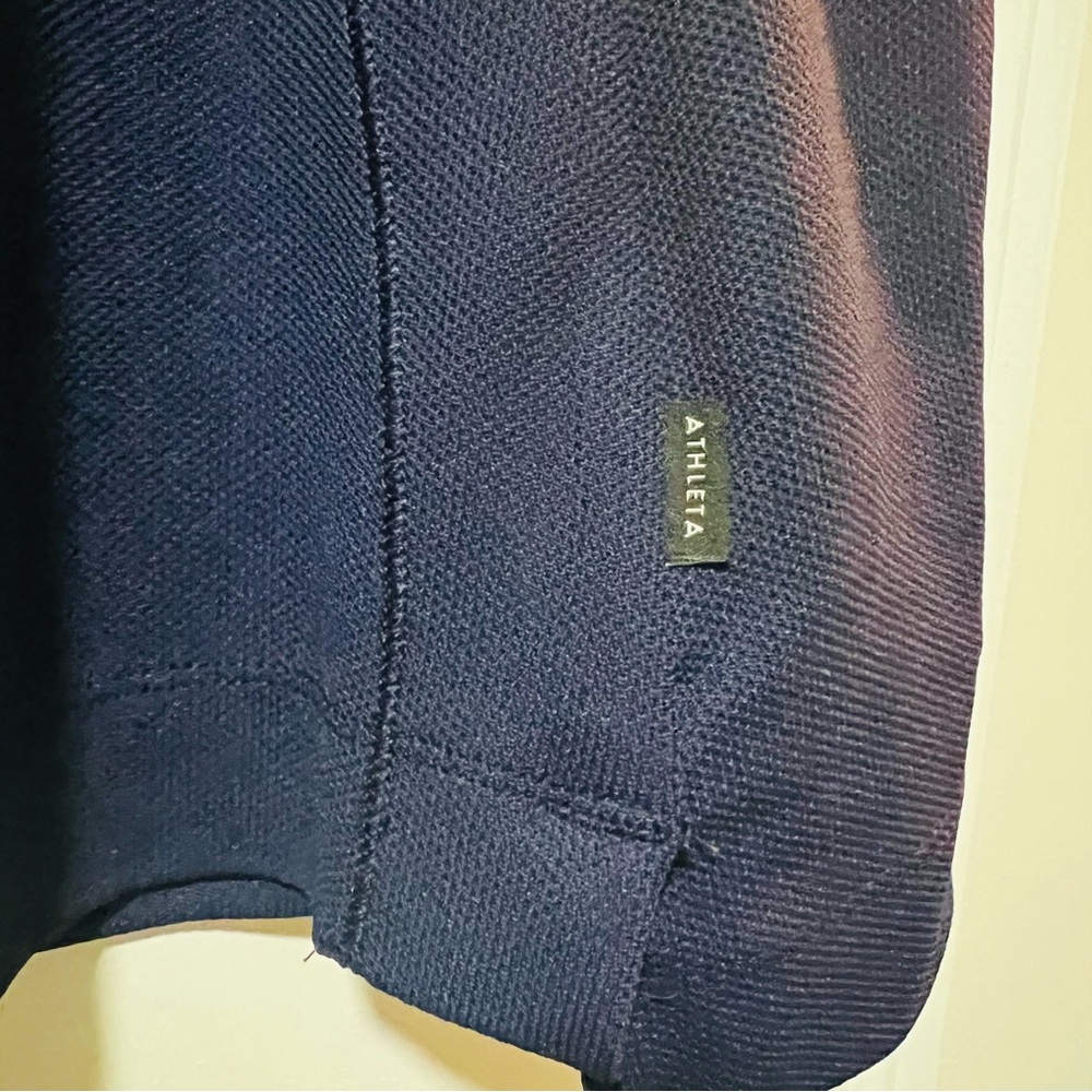Athleta Women’s Everyday Polo Tank Top Navy Blue Golf Tennis Sport Size XL - Picture 6 of 8
